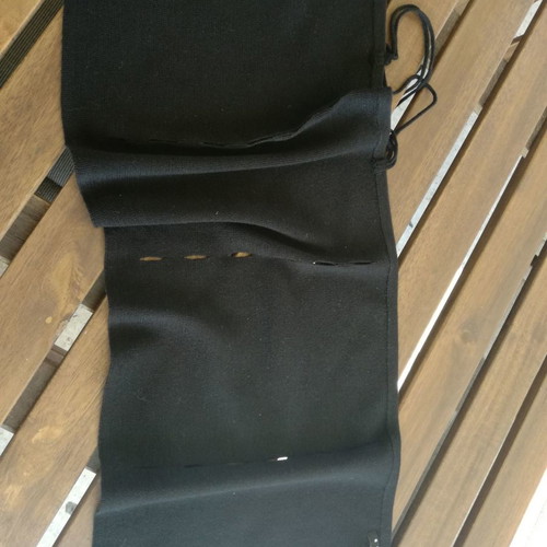 Strapless top Sisley new, 100% wool, black, size M