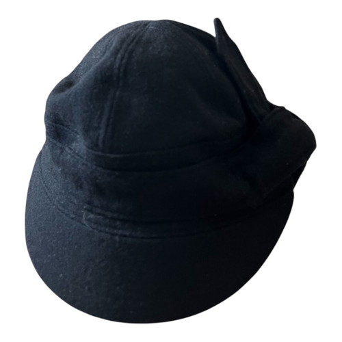 Black wool hat Tyrolean style like new
