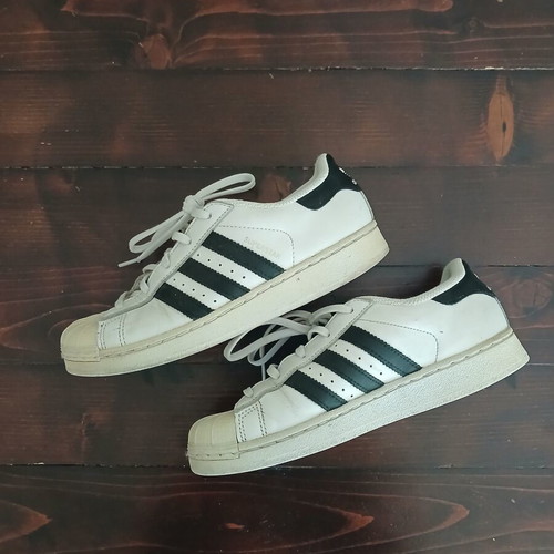 Adidas Superstar sneakers, size 35, black and white