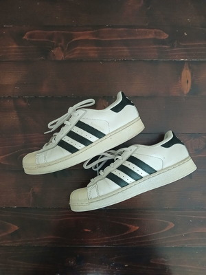 Adidas Superstar sneakers, size 35, black and white
