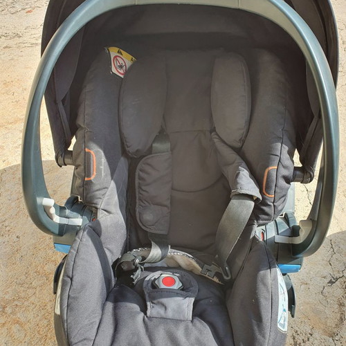 Stokke Xplory stroller used with port bebe, footmuff, bag, umbrella, mosquito net, rain cover