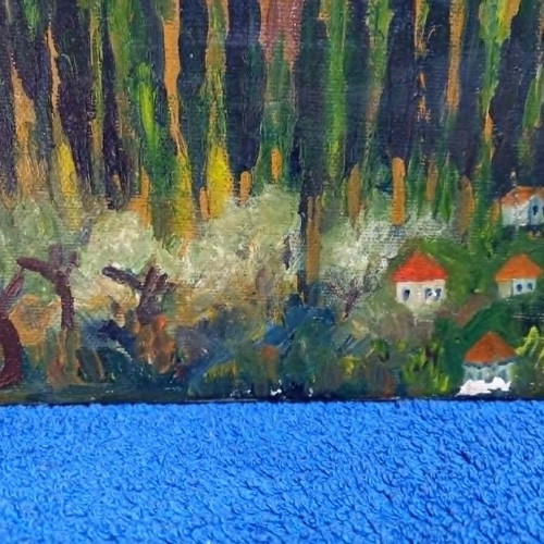 Oil painting on canvas used