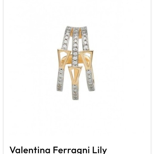 Valentina Feragni 925 earcuff earring new, gold and silver