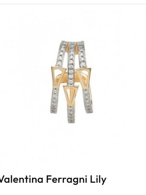 Valentina Feragni 925 earcuff earring new, gold and silver