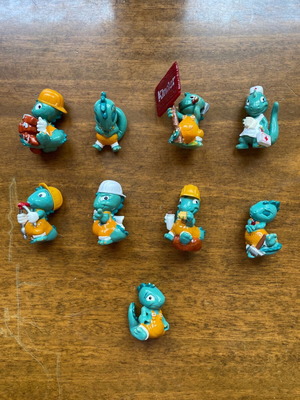 Kinder Ferrero Surprise Happy Dinos συλλογή 9 φιγούρες σαν καινούργιο 1995