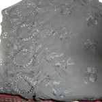 Black appliqued tunic blouse, free size, made in Italy