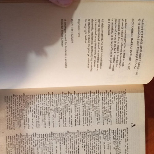 Chambers Handy Dictionary used, English-English hardcover