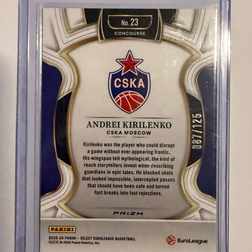 CSKA Moscow Panini EuroLeague Basketball Cards 2025-26 New