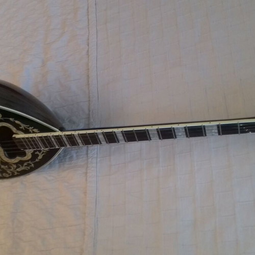 Bouzouki tetrahordo by G. Karellas like new with case and footrest