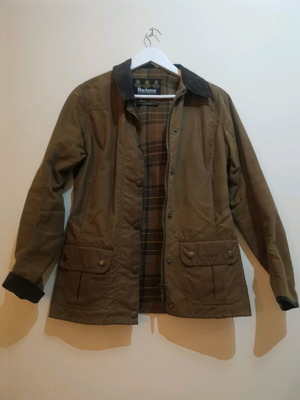 Barbour women's jacket like new, beige and brown, size S