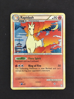 Pokemon Rapidash 8/102 Holo card used, EX condition