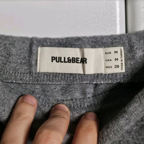 Long cozy knitted skirt Pull & Bear new, gray, size M