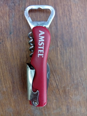 Amstel multi-opener used, collectible promotional bottle opener