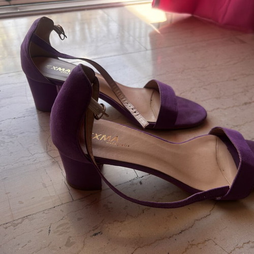 EXMA purple block heel pumps size 41 like new