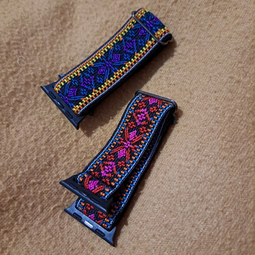 Set of 2 woven straps for Apple Watch 38mm - 41mm with ethnic designs new