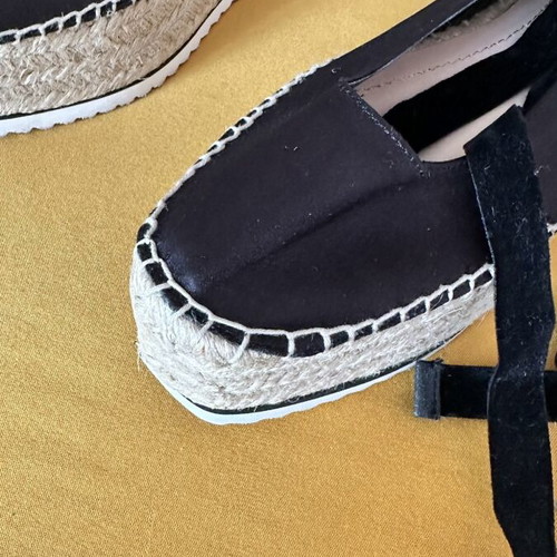 Zara Women Platform Sandals Black Size 37 Brand New