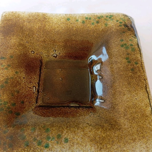Handmade decorative glass piece new with fusing technique