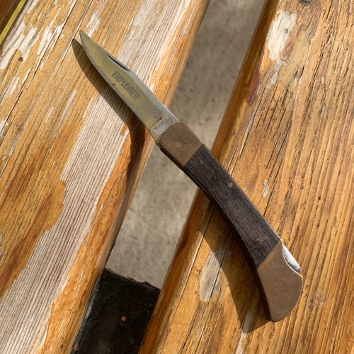 Explorer Japan Steel knife used with lockback mechanism