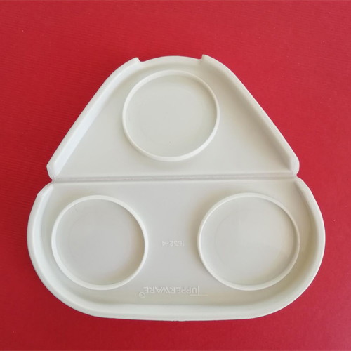 Tupperware vintage triangular cheese grater container used