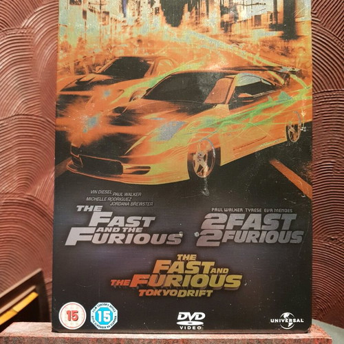 Fast and Furious DVD trilogy like new, steelbook