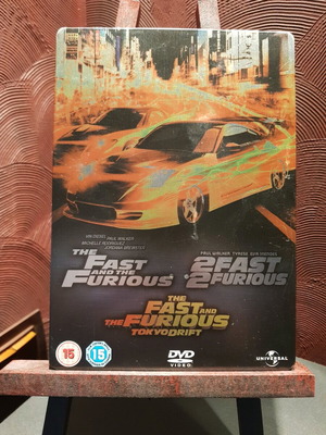 Fast and Furious DVD trilogy like new, steelbook