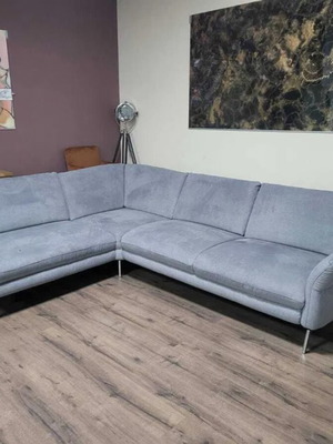 Gray fabric corner sofa ZE-EM22011 new with movable backrests