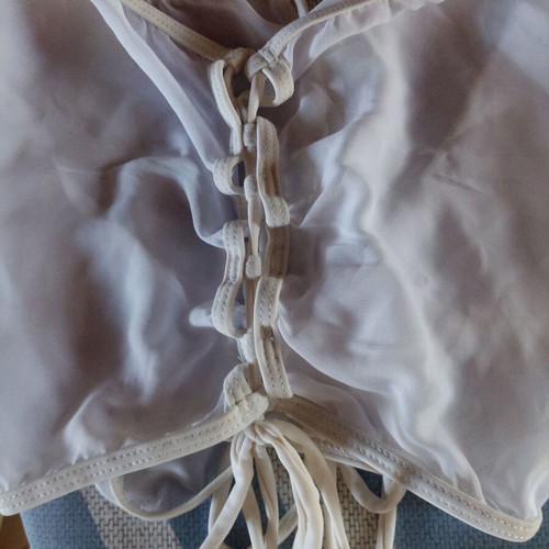 White Shein Beach Shorts M used with Side Drawstrings