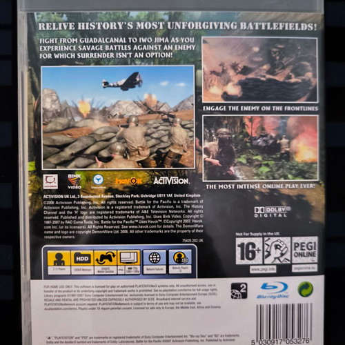 History Channel Battle for the Pacific PS3 game