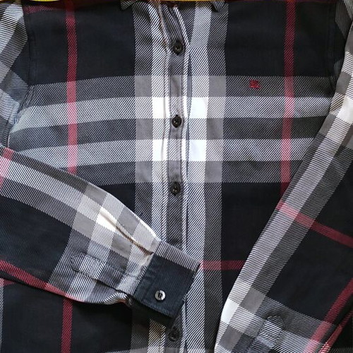 Burberry London shirt size M like new, gray and blue