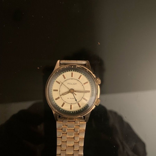 Poljot watch and alarm clock used, rare USSR