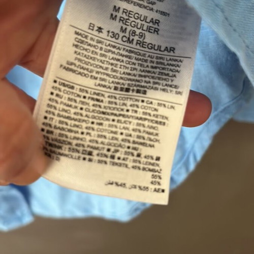 Gap kids linen shirt blue like new