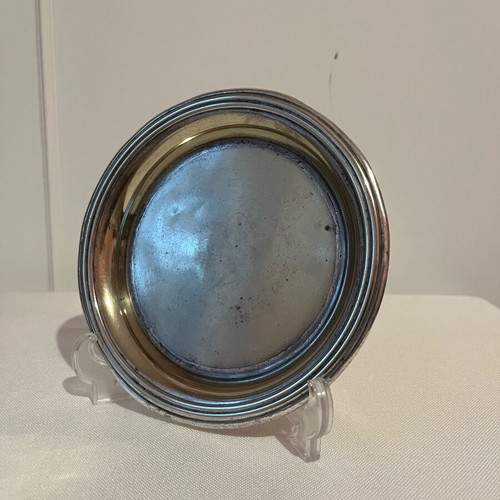 Christofle silver-plated wine coaster used with historic hallmark