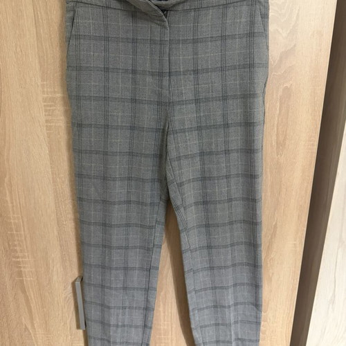Zara straight-leg pants like new, size S, black and grey