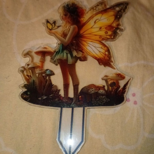 Fairy-Butterfly double-sided decoration for pot or flowerbed new