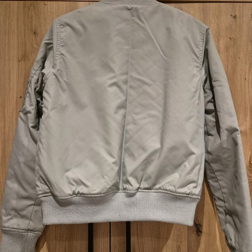 Short women's jacket like new, gray and turquoise