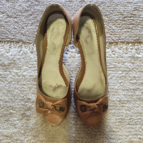 Leather pumps size 40 used, brown, very comfortable