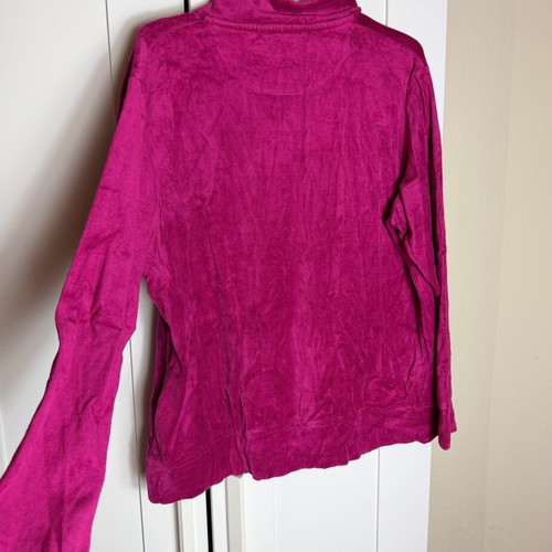 Esmara velvet women's cardigan fuchsia purple medium like new