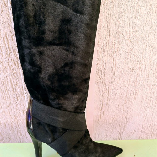 Donna Karan boots used, black, mid-calf, size 37