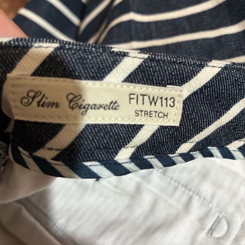 Max Mara Weekend straight trousers like new, white and blue