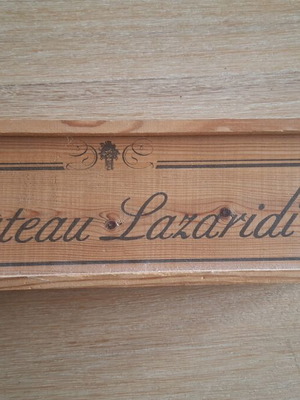 Château Lazaridi wooden wine box