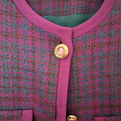 Tweed Suit Set Wool Skirt and Jacket like new
