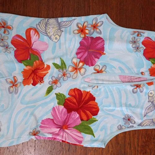 Blumarine Koi Fish set like new, blue, pants XS, blouse S