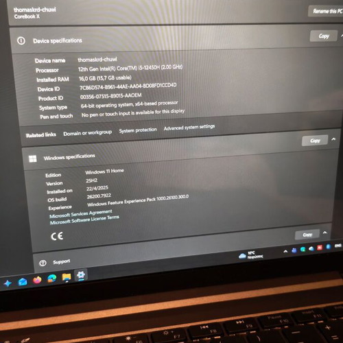 Chuwi Corebook X i5-12450H μεταχειρισμένο laptop 14" 16GB 512GB SSD Windows 11