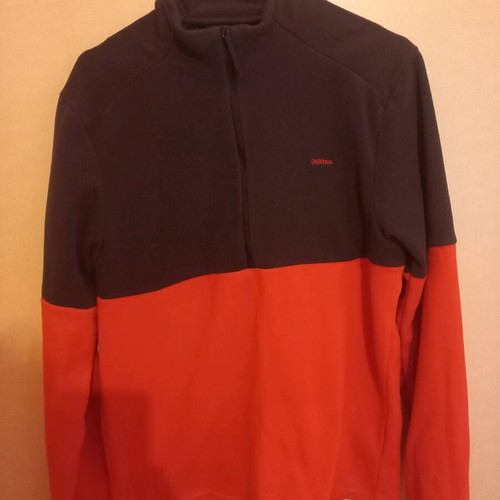 Fleece like new, size M, gray and orange