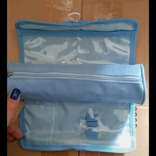 Barrel pencil case 2 in 1 new with snap closure
