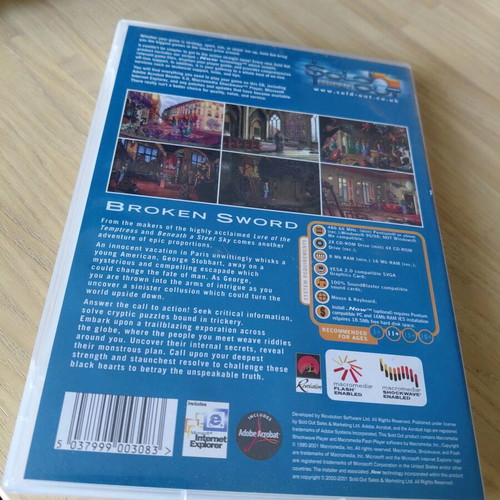 Broken Sword The Shadow Of The Templars PC used excellent