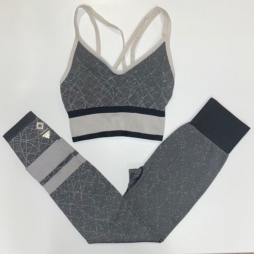 Adidas sports set leggings and sports bra XS gray new