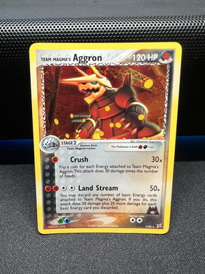 Team Magma's Aggron 7/95 Holo Rare mint Pokemon TCG card