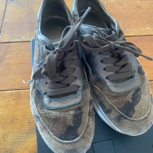 Hogan sneakers used army style with suede and leather details