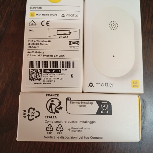 Smart water leak sensors, pack of 3, Matter compatible